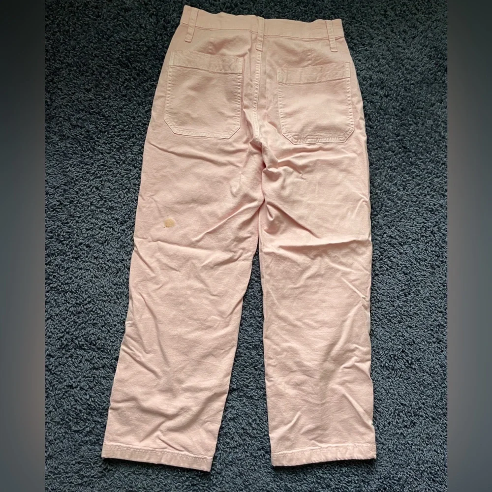 J Crew Slim Wideleg Pant Washed Pink Canvas size 25